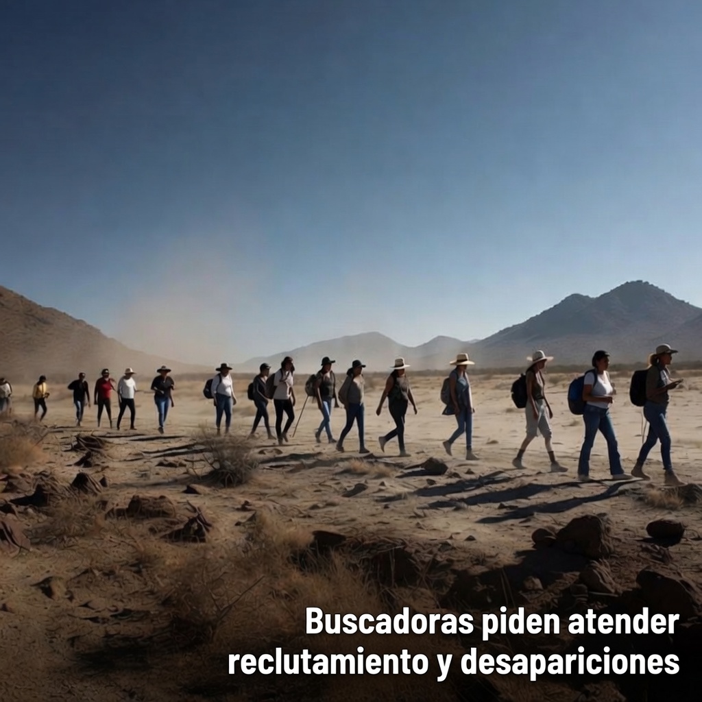 Buscadoras piden atender reclutamiento y desapariciones