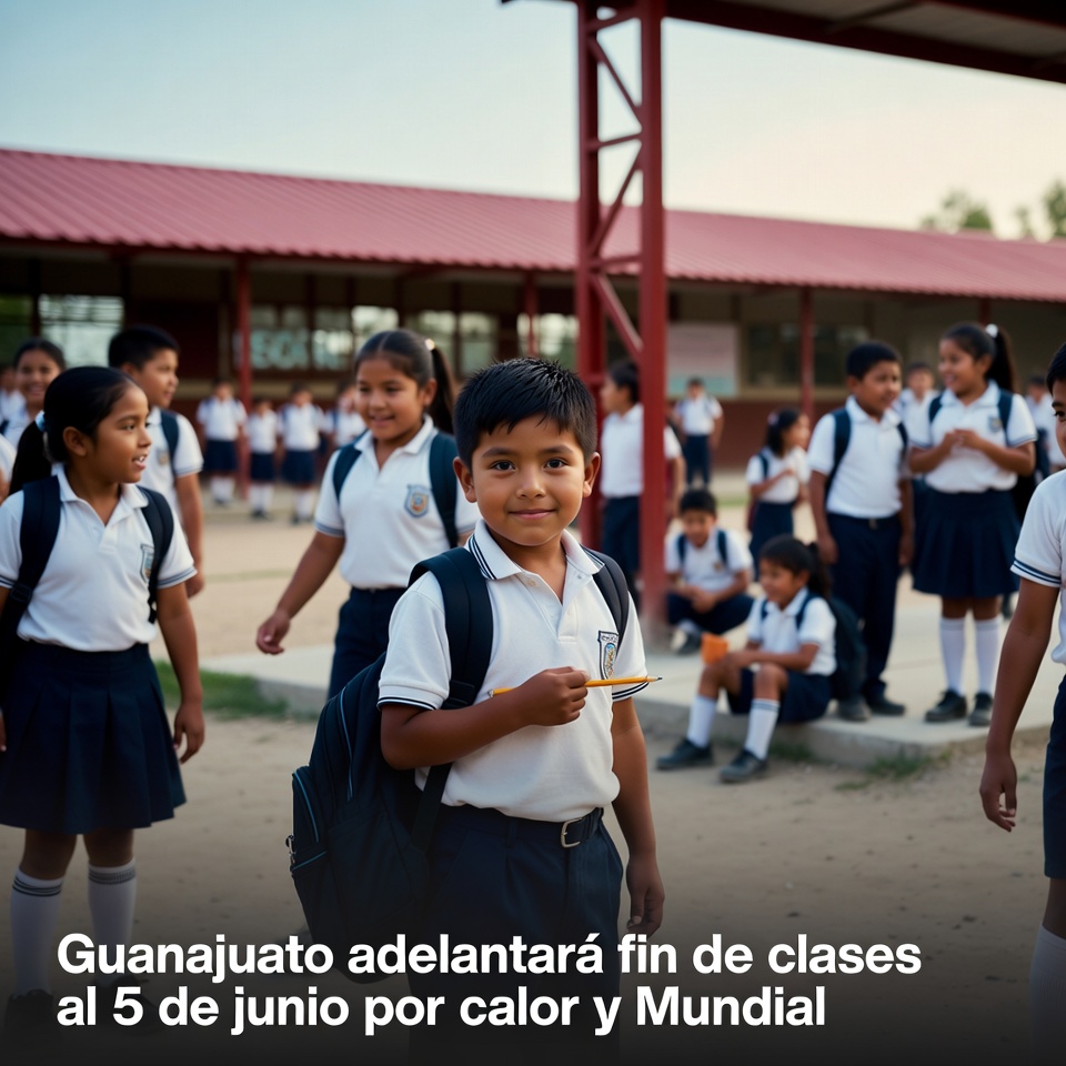 Guanajuato adelantará fin de clases al 5 de junio por calor y Mundial