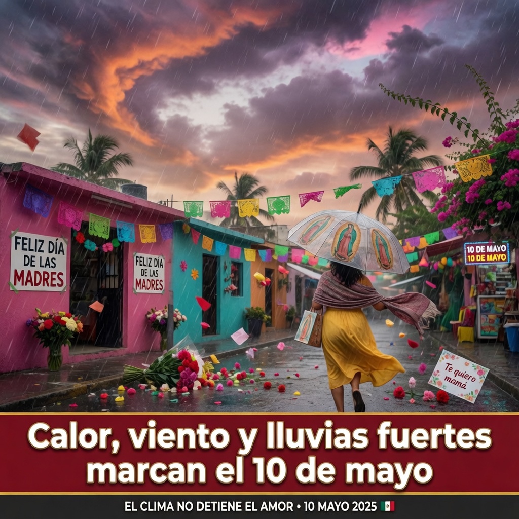 Calor, viento y lluvias fuertes marcan el 10 de mayo