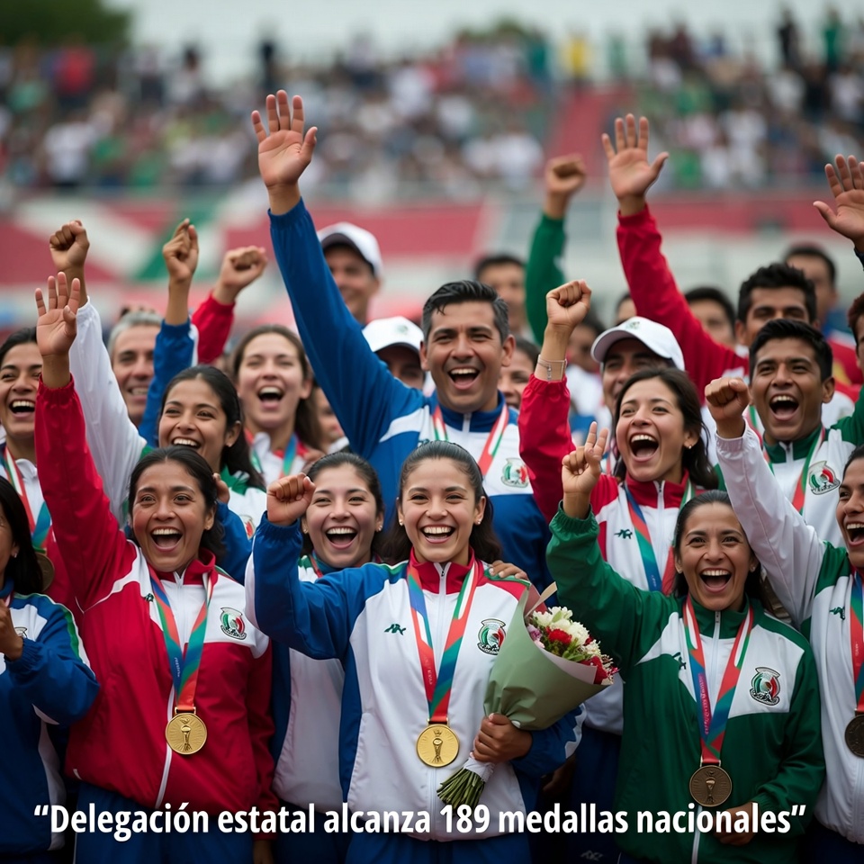 Delegación estatal alcanza 189 medallas nacionales