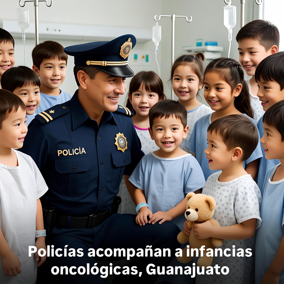 Policías acompañan a infancias oncológicas