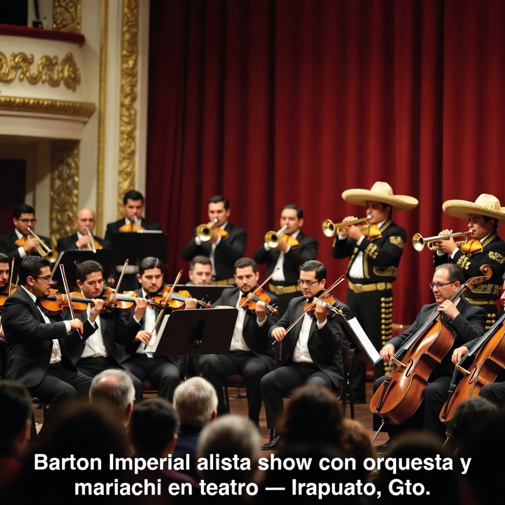 Barton Imperial alista show con orquesta y mariachi en teatro