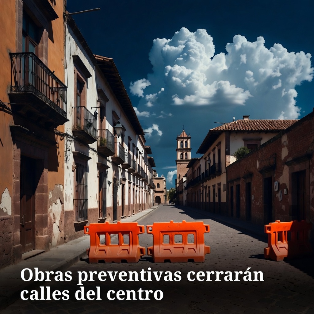 Obras preventivas cerrarán calles del centro