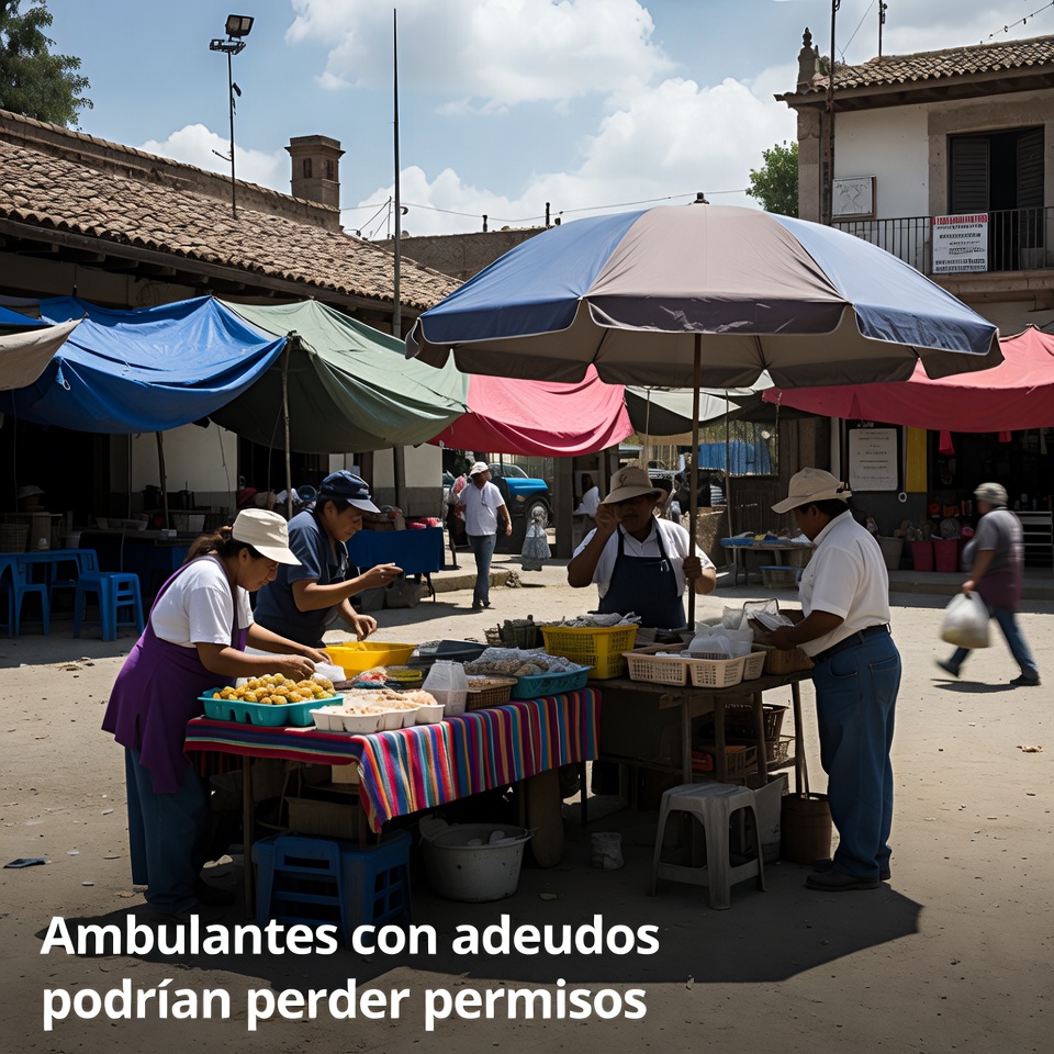 Ambulantes con adeudos podrían perder permisos