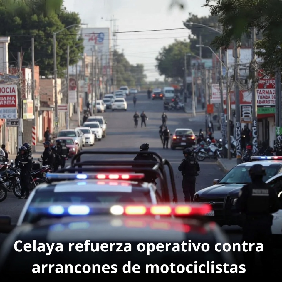 Celaya refuerza operativo contra arrancones de motociclistas