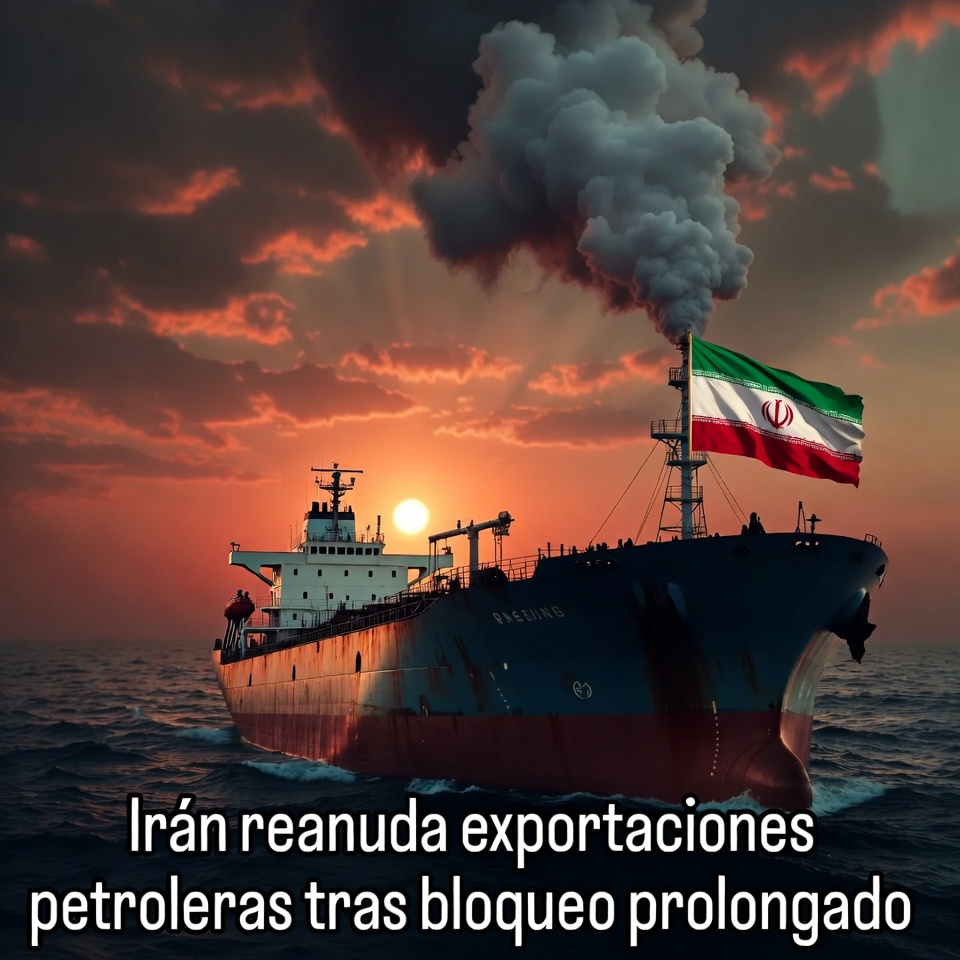 Irán reanuda exportaciones petroleras tras bloqueo