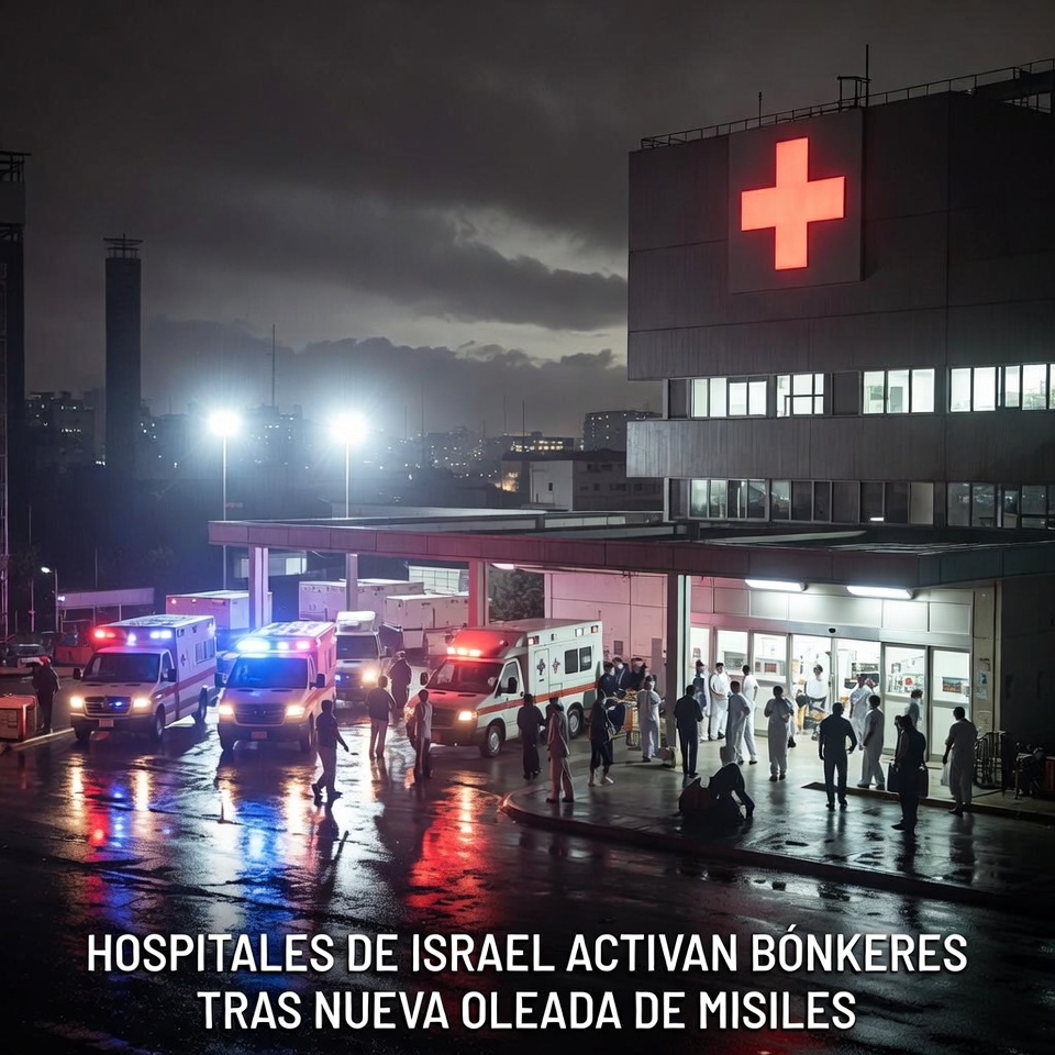 HOSPITALES DE ISRAEL ACTIVAN BÚNKERES TRAS NUEVA OLEADA DE MISILES