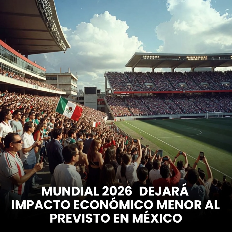 MUNDIAL 2026 DEJARÁ IMPACTO ECONÓMICO MENOR AL PREVISTO EN MÉXICO