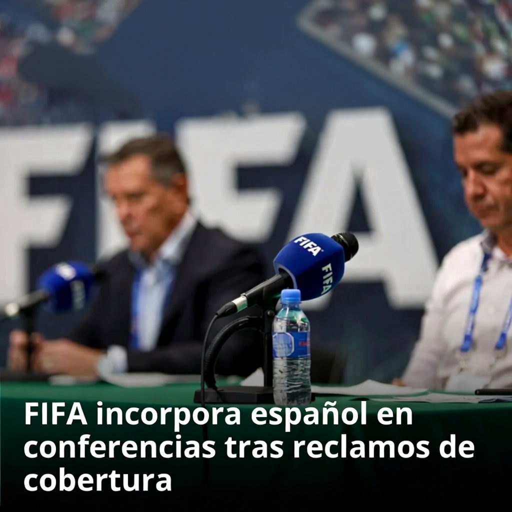 FIFA incorpora español en conferencias tras reclamos de cobertura