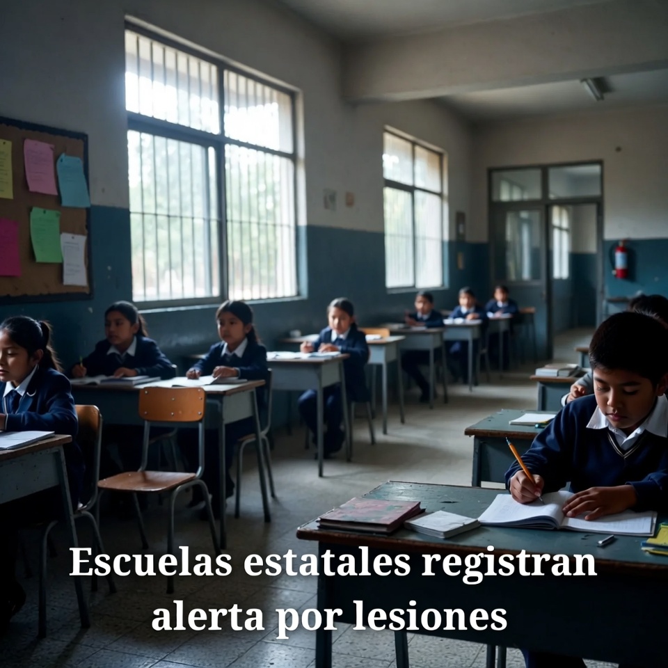 Escuelas estatales registran alerta por lesiones