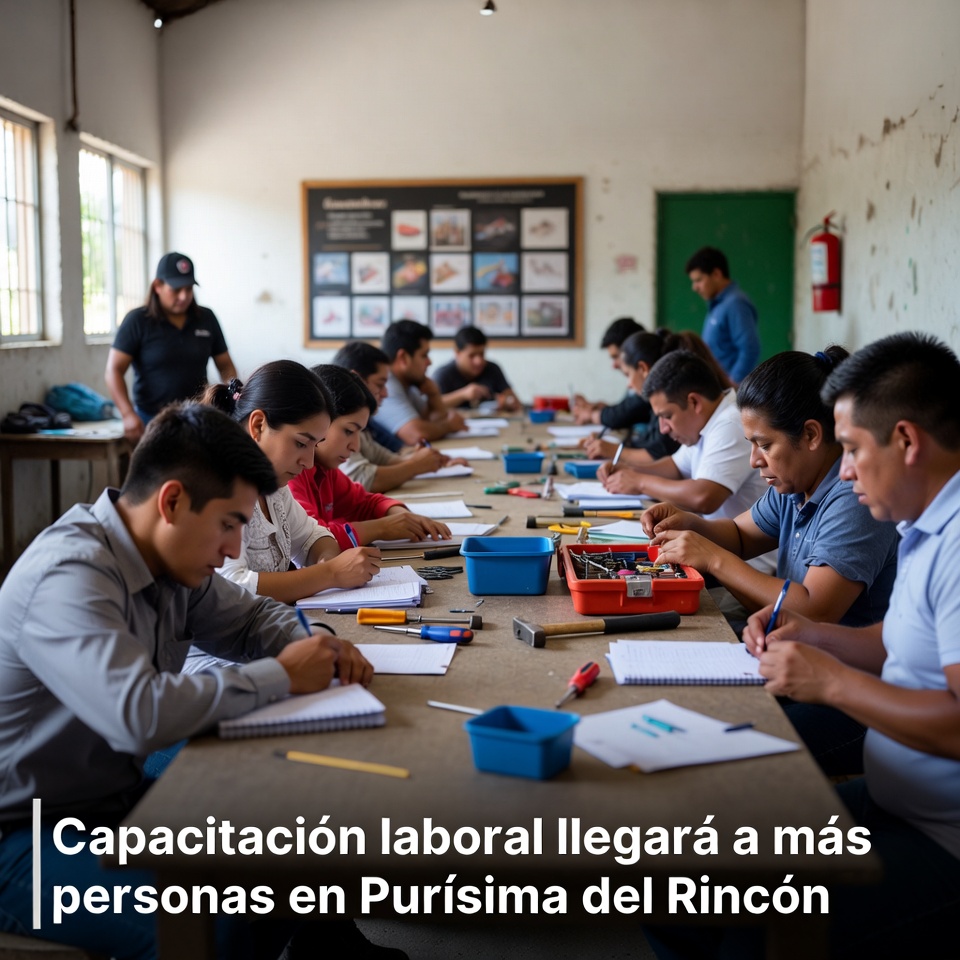 Capacitación laboral llegará a más personas en Purísima del Rincón