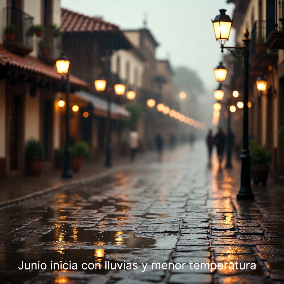 Junio inicia con lluvias y menor temperatura