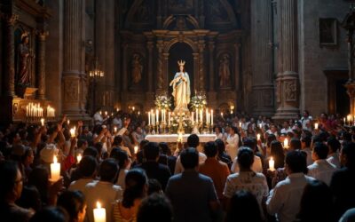 Fieles celebran coronación de la Virgen