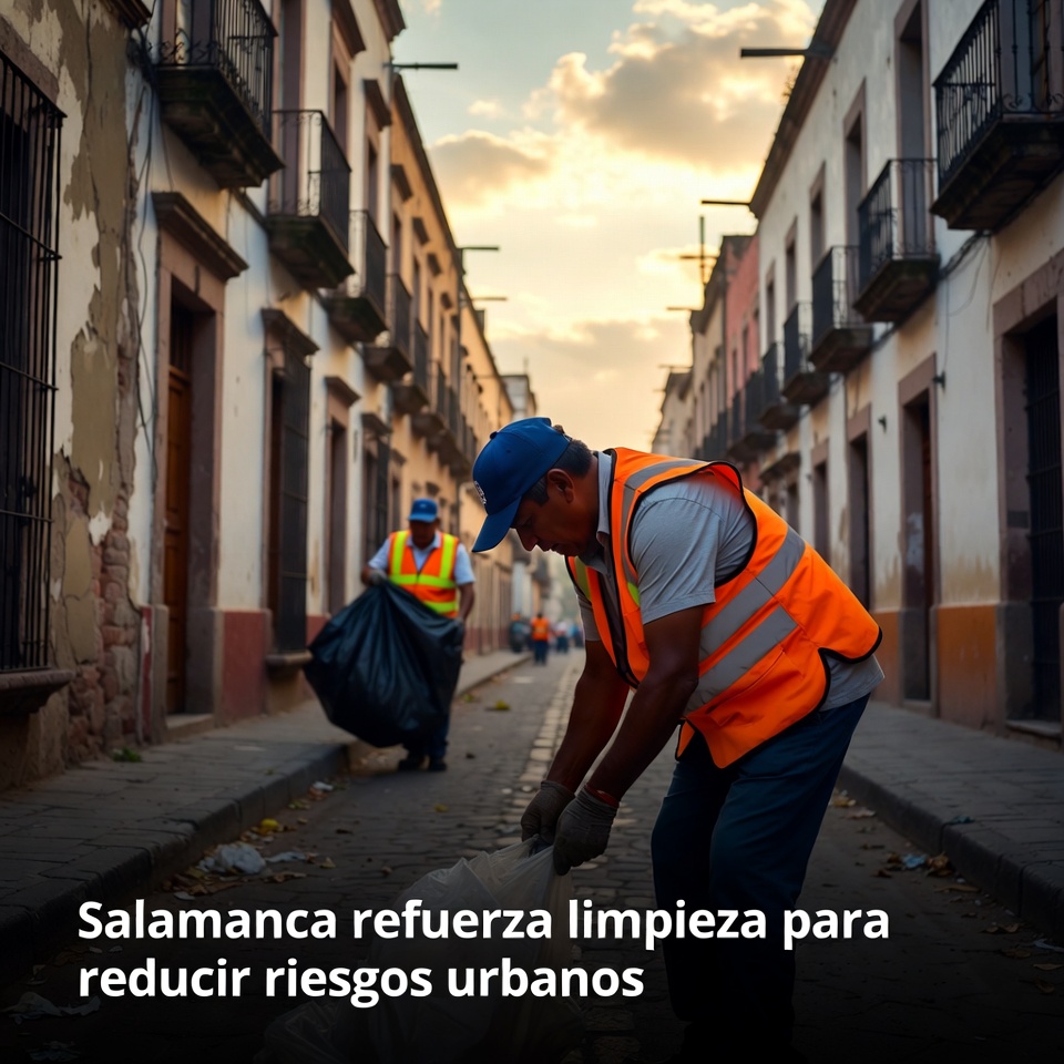 Salamanca refuerza limpieza contra riesgos urbanos