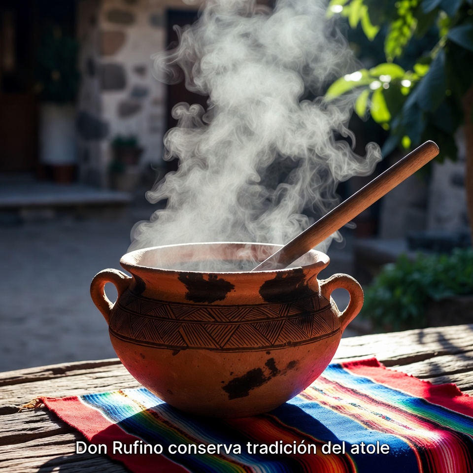 Don Rufino conserva tradición del atole