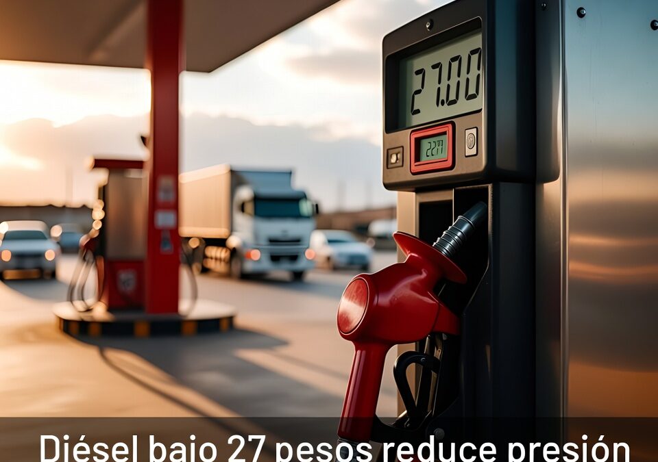 Diésel bajo acuerdo reduce presión al transporte