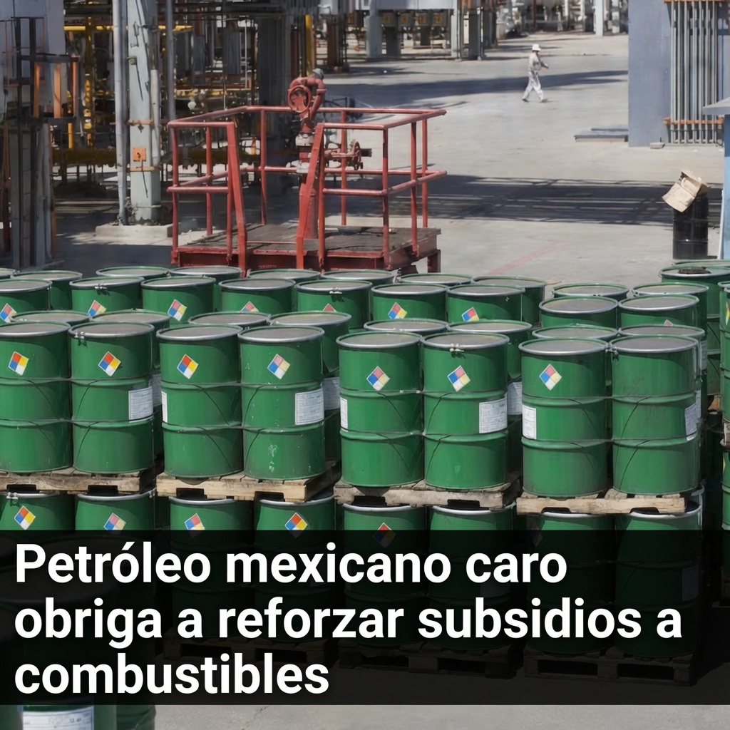 Petróleo mexicano caro presiona subsidios a combustibles