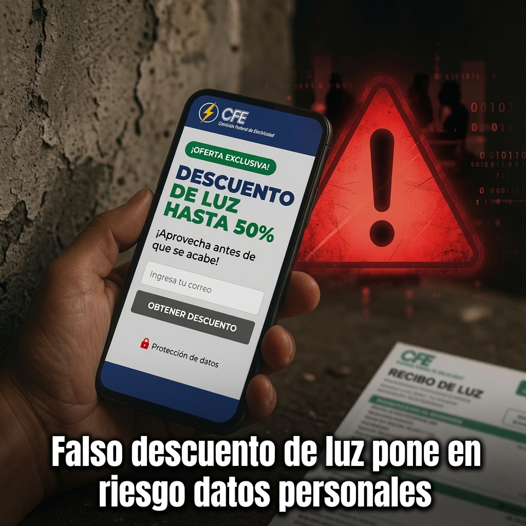 Falso descuento de luz amenaza datos personales