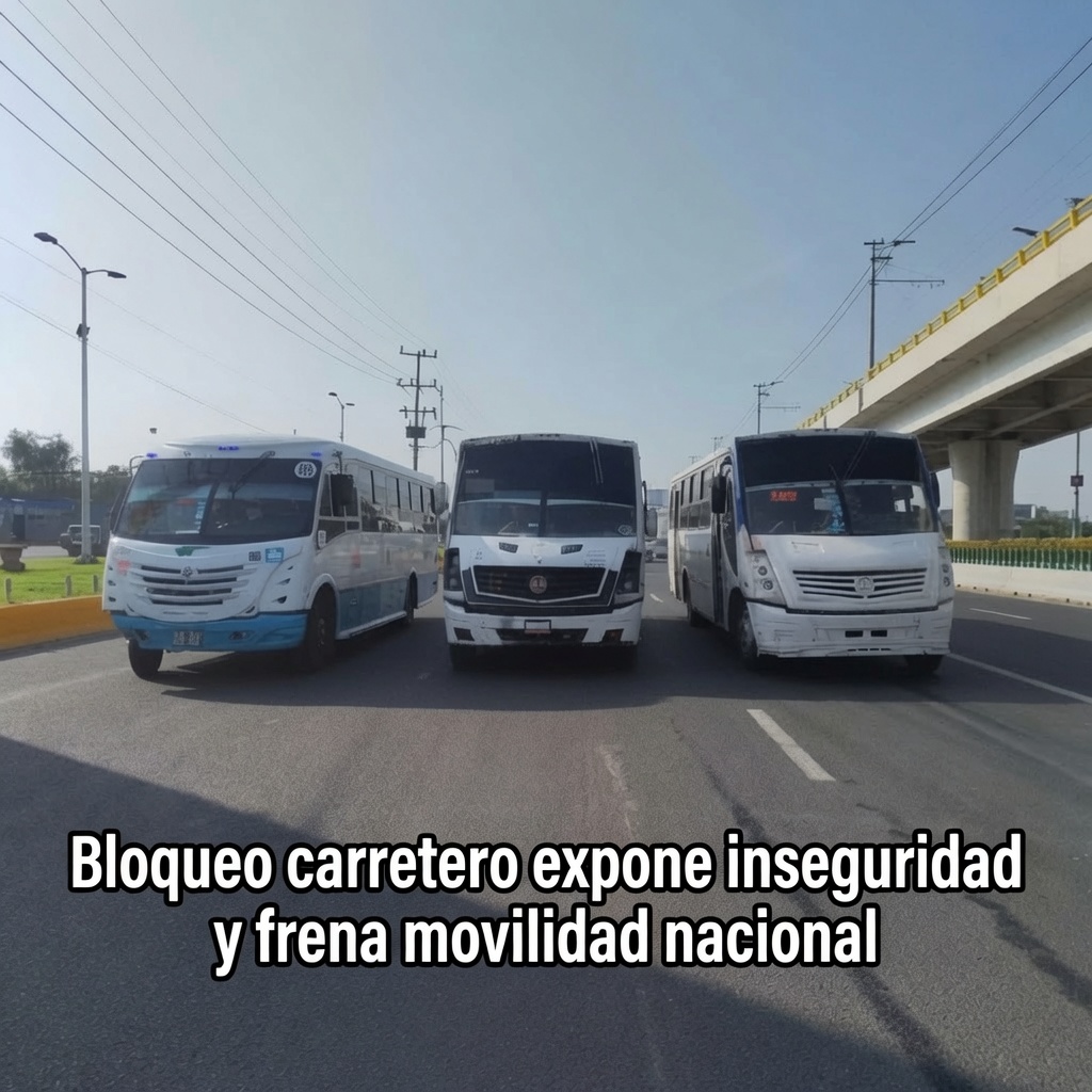 Bloqueo carretero frena movilidad nacional por inseguridad