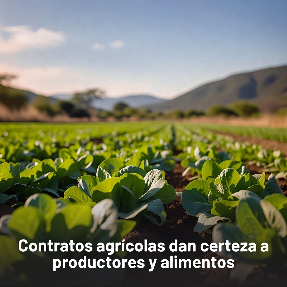 Contratos agrícolas dan certeza a productores y alimentos