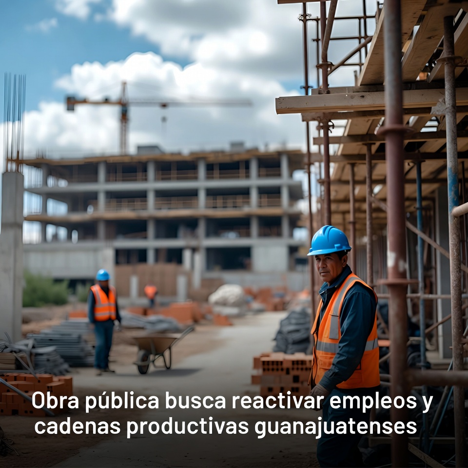 Obra pública busca reactivar empleos en Guanajuato