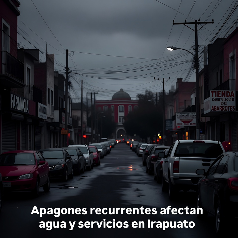 Apagones afectan agua y servicios en Irapuato