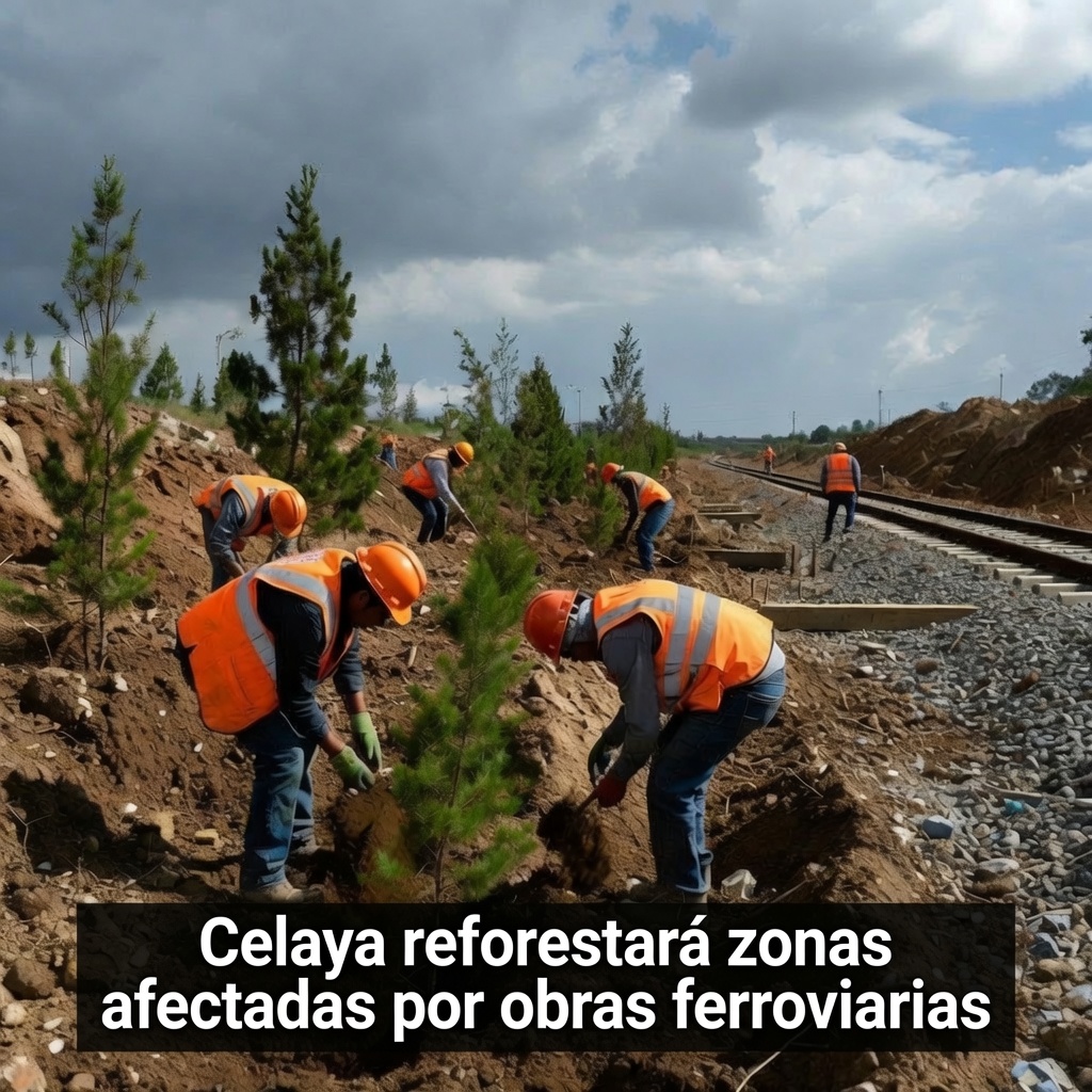 Celaya reforestará zonas por obras ferroviarias