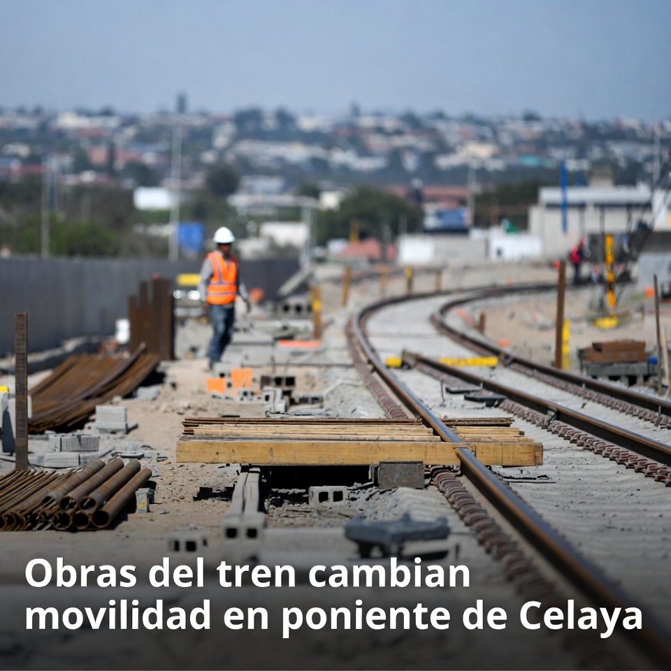 Obras del tren cambian movilidad en Celaya