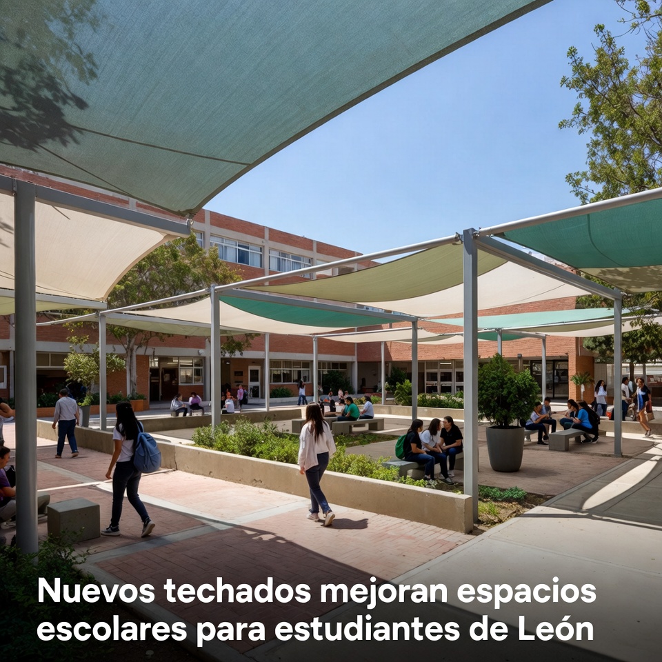 Techados escolares mejoran espacios en León