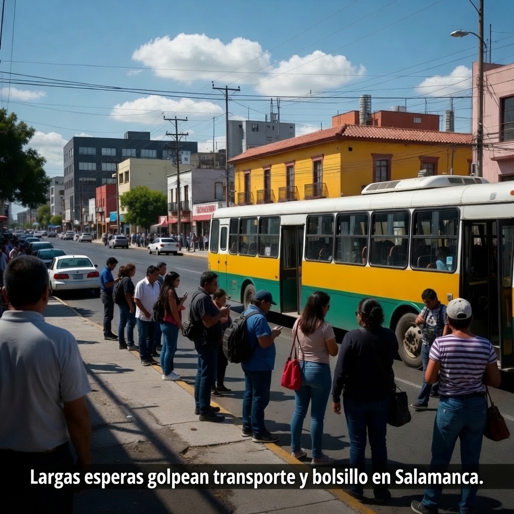 Largas esperas golpean transporte en Salamanca