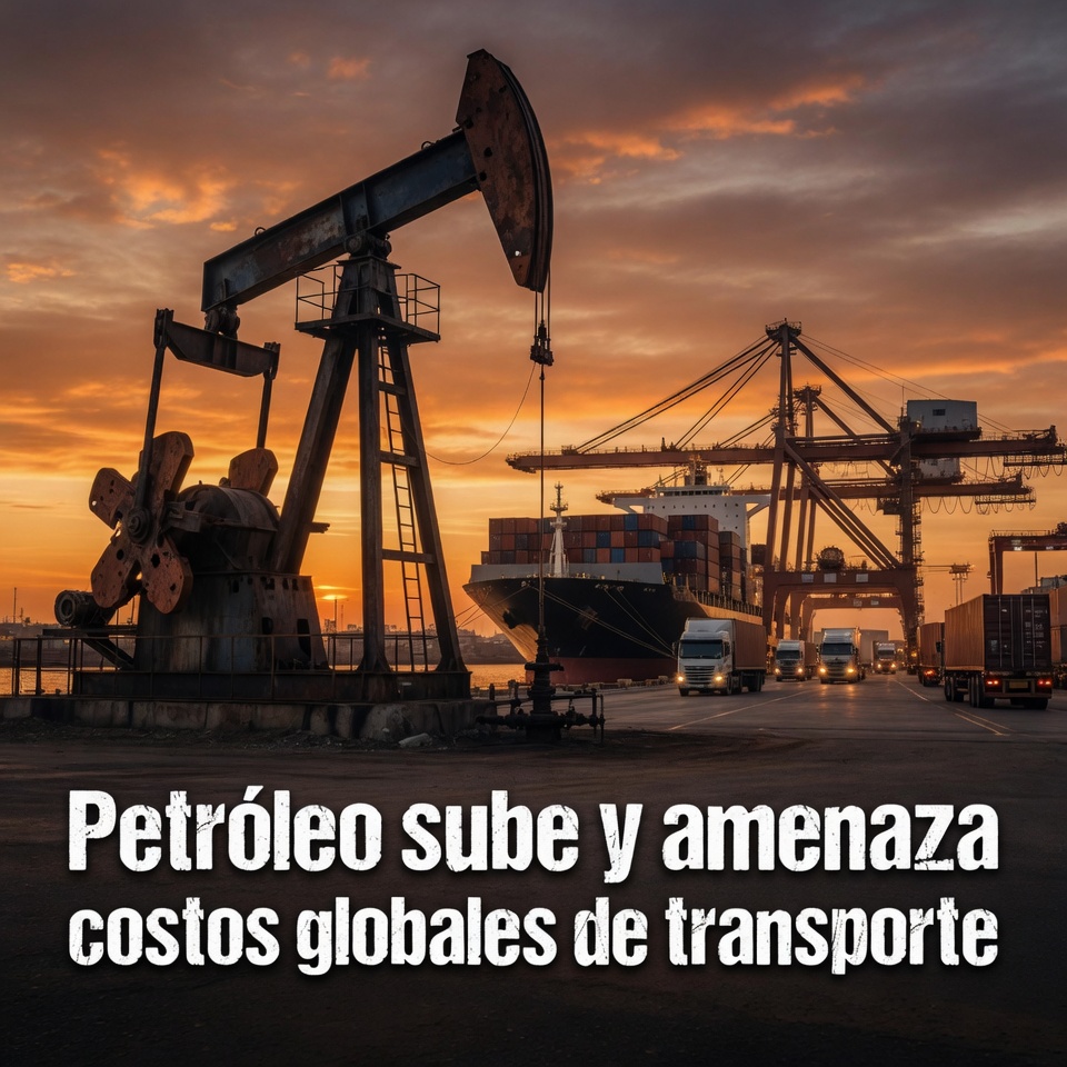 Petróleo sube y presiona costos globales de transporte