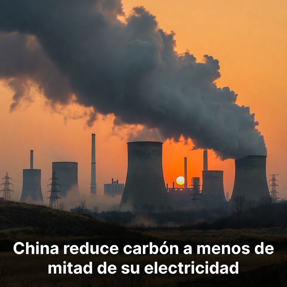China reduce peso del carbón en su electricidad