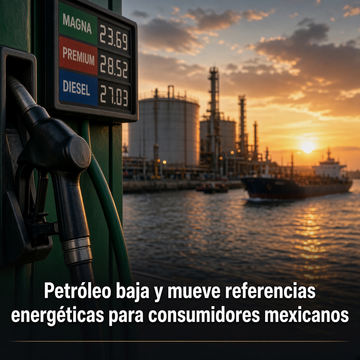 Petróleo baja y ajusta referencias para México