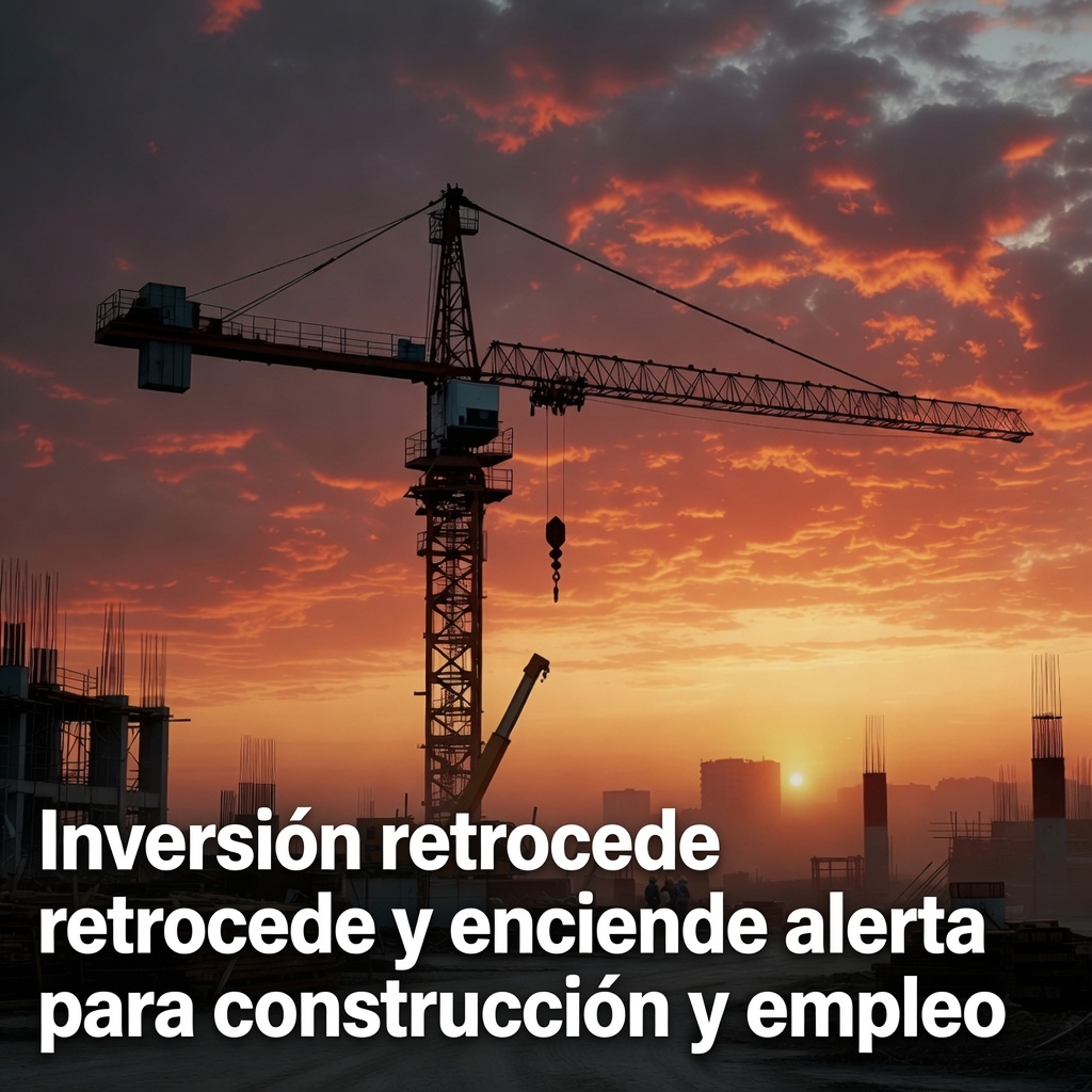 Inversión retrocede y alerta a construcción y empleo