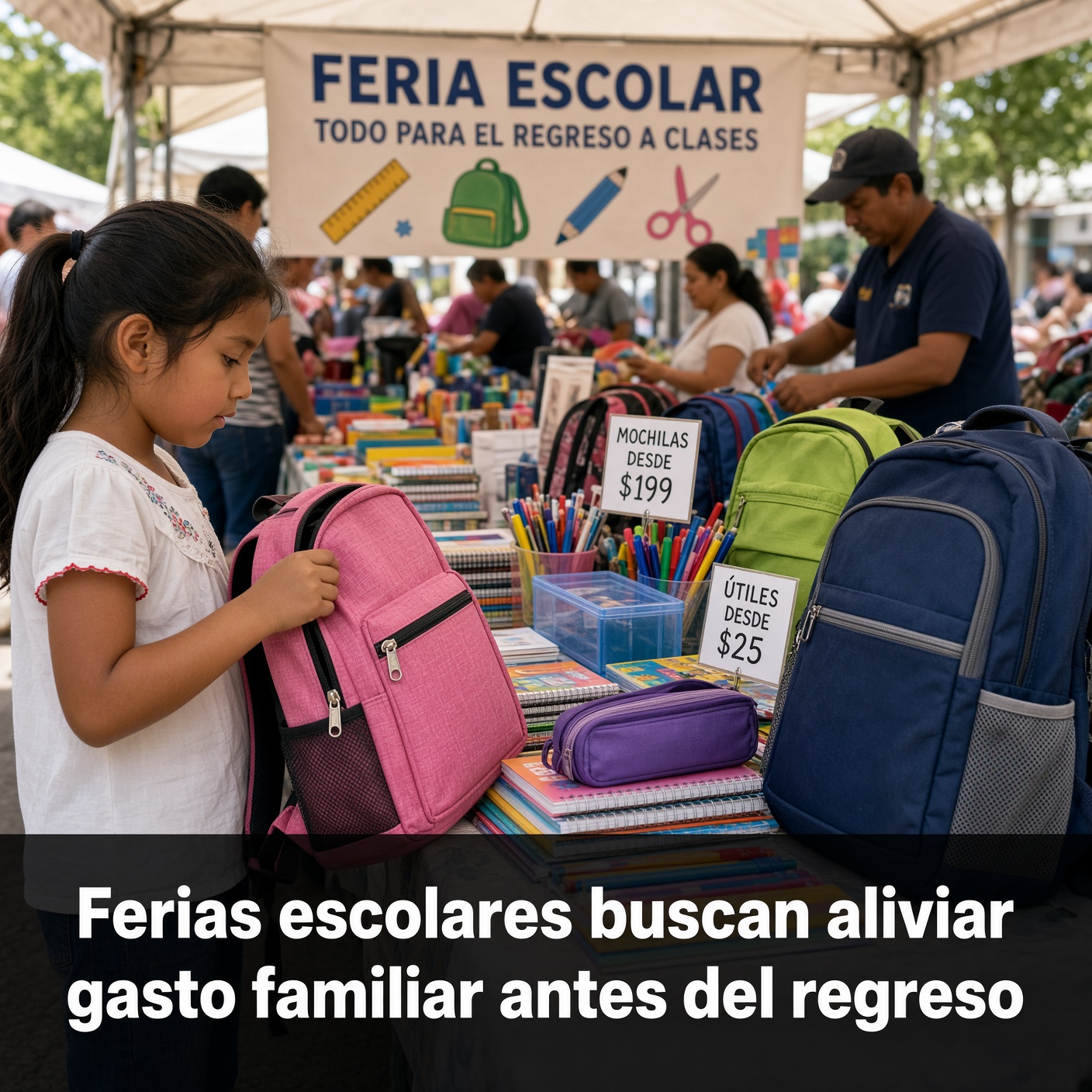 Ferias escolares buscan aliviar gasto de regreso
