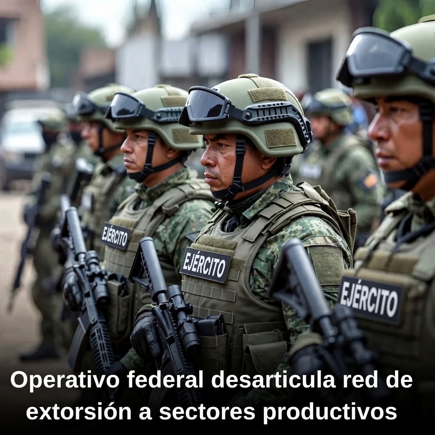 Operativo federal golpea red de extorsión productiva