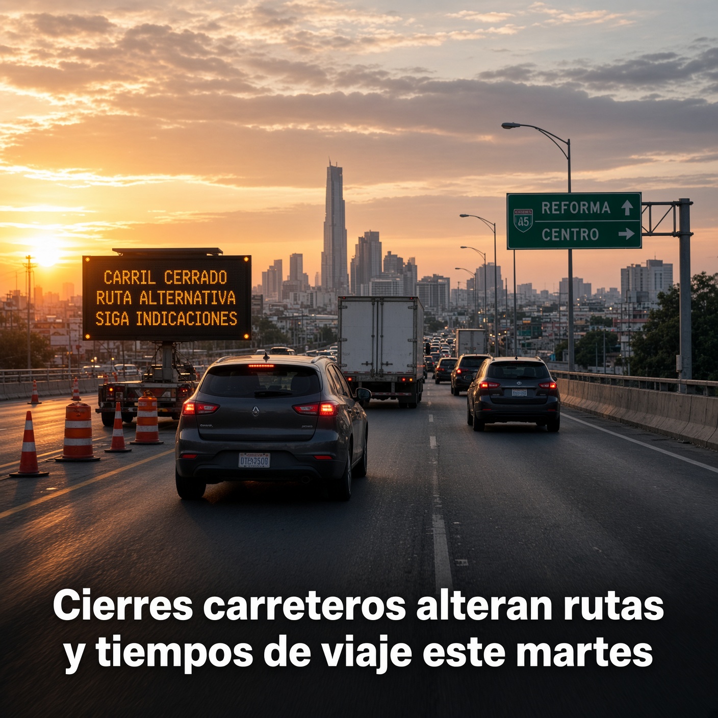 Cierres carreteros alteran rutas y tiempos de viaje