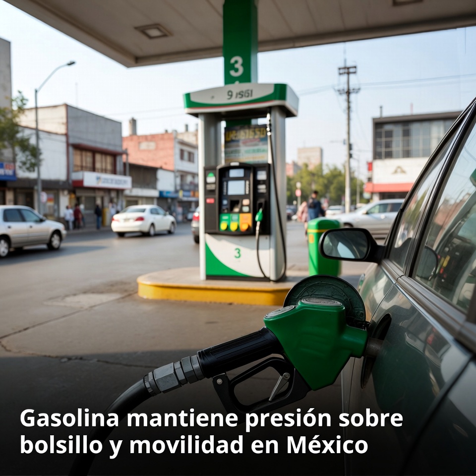 Gasolina sigue presionando movilidad y gasto familiar