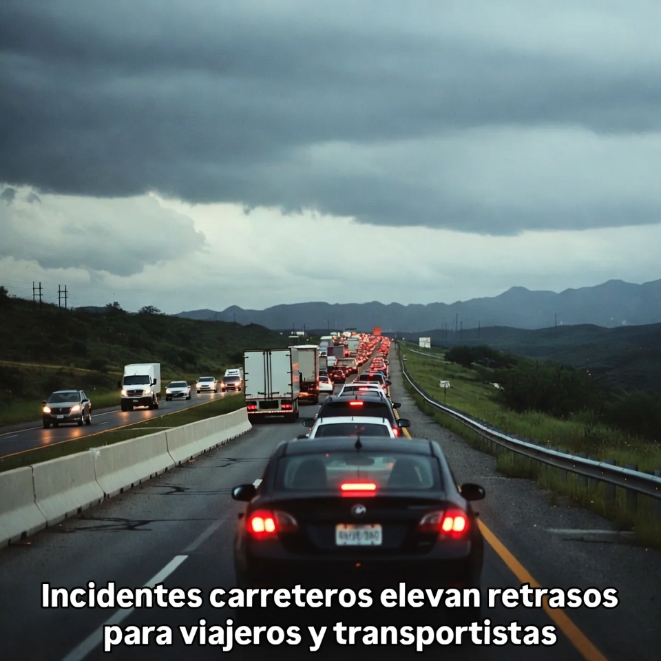 Incidentes carreteros elevan retrasos para viajeros y transportistas