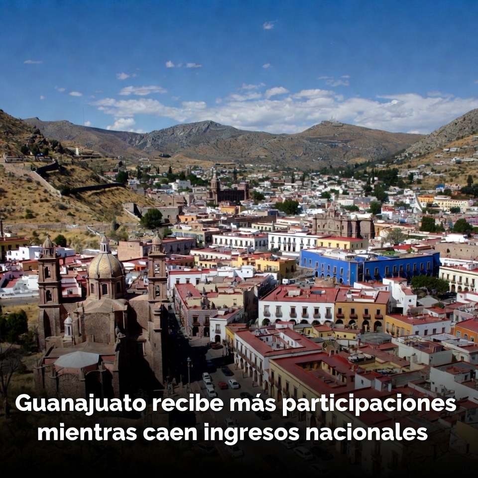 Guanajuato recibe más participaciones pese a caída nacional