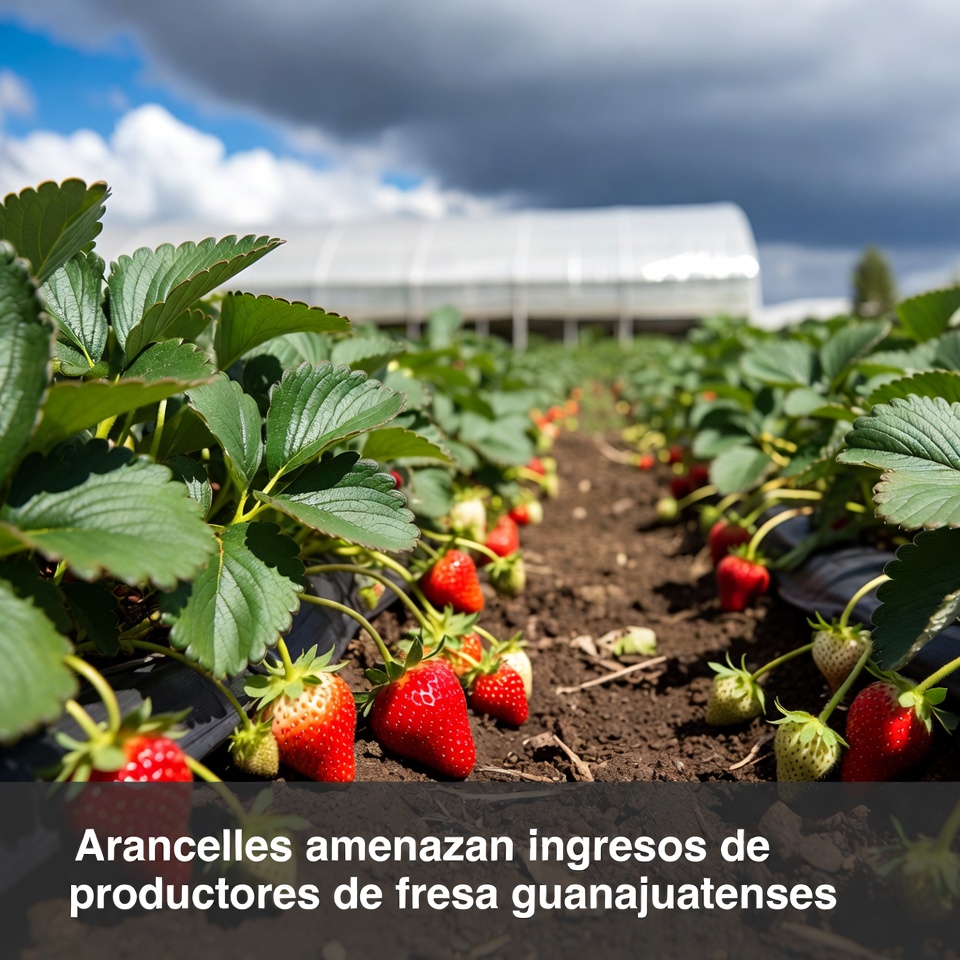 Aranceles amenazan ingresos de productores de fresa guanajuatenses
