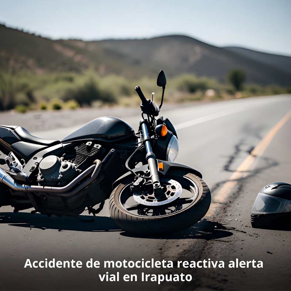 Accidente de motocicleta reactiva alerta vial en Irapuato