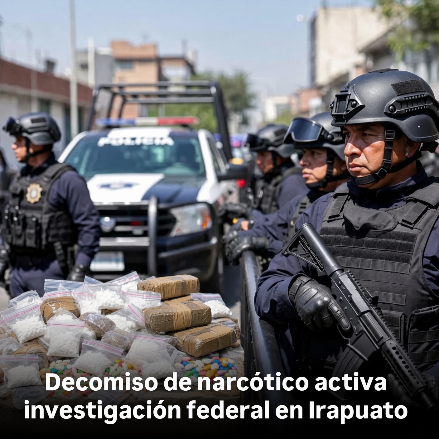 Decomiso de narcótico activa investigación federal en Irapuato