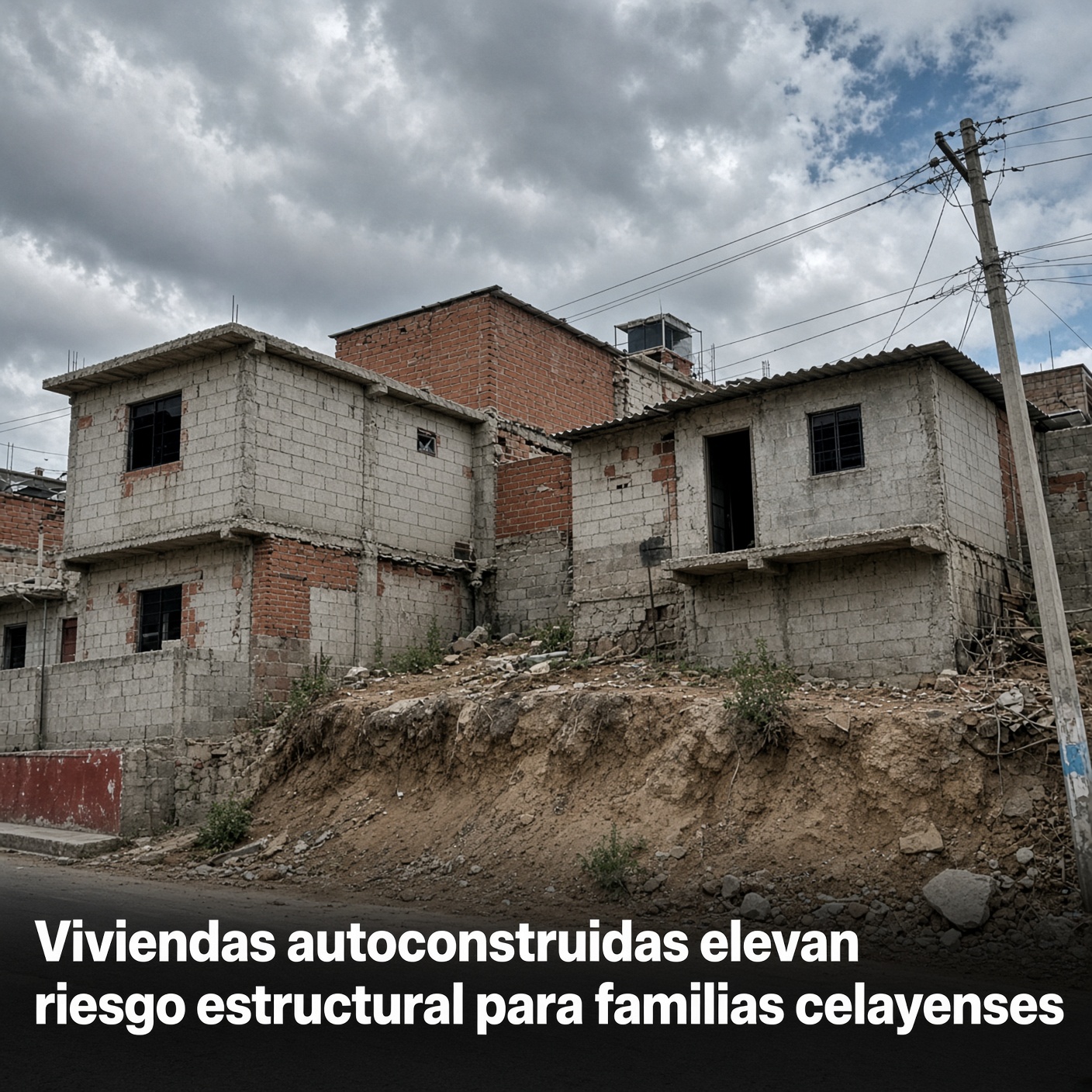 Viviendas autoconstruidas elevan riesgo estructural para familias celayenses