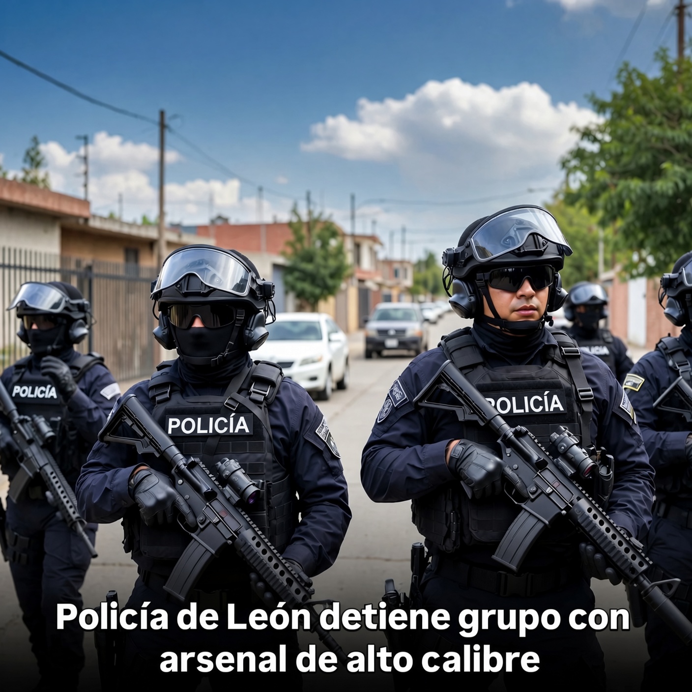 Policía de León asegura arsenal de alto calibre
