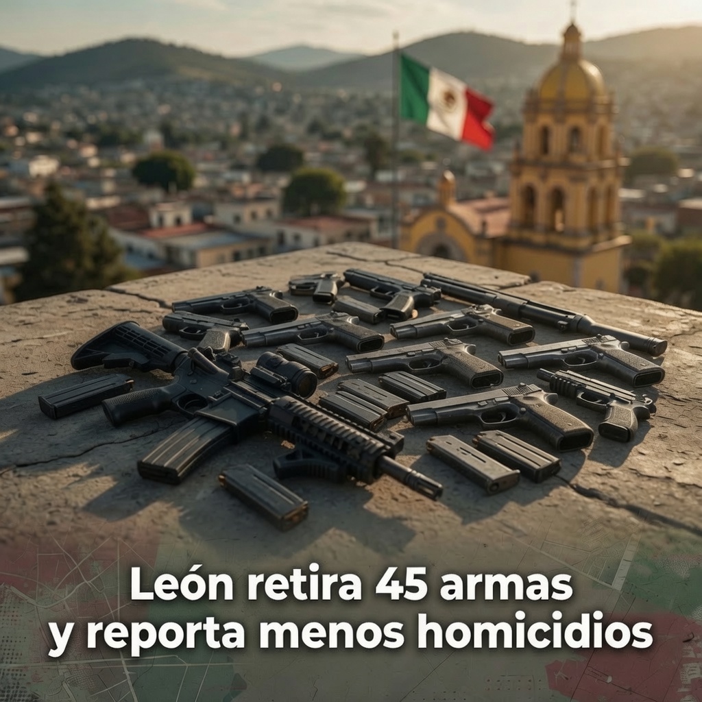 León retira armas y reporta menos homicidios