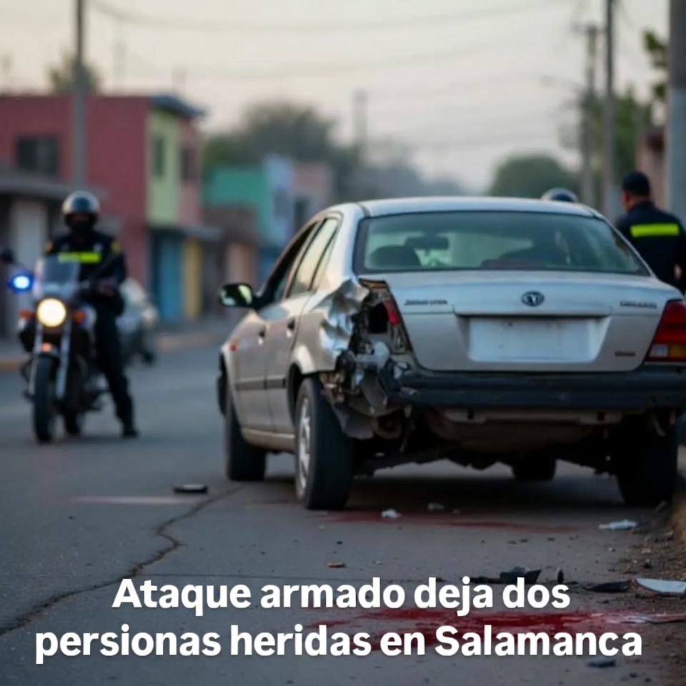 Ataque armado deja dos personas heridas en Salamanca