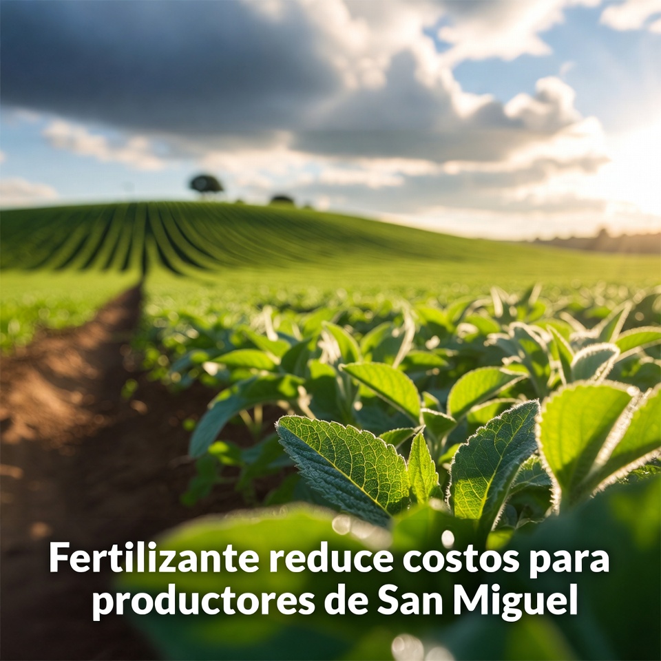 Fertilizante reduce costos para productores de San Miguel