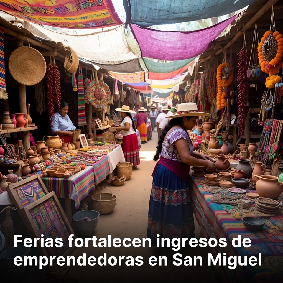 Ferias fortalecen ingresos de emprendedoras sanmiguelenses