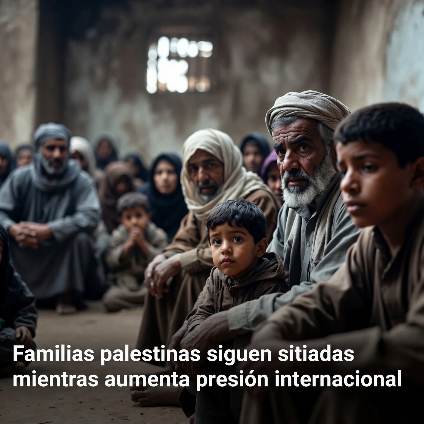 Familias palestinas siguen sitiadas mientras aumenta presión internacional